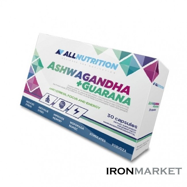 AllNutrition Ashwagandha + Guarana 30 капсул