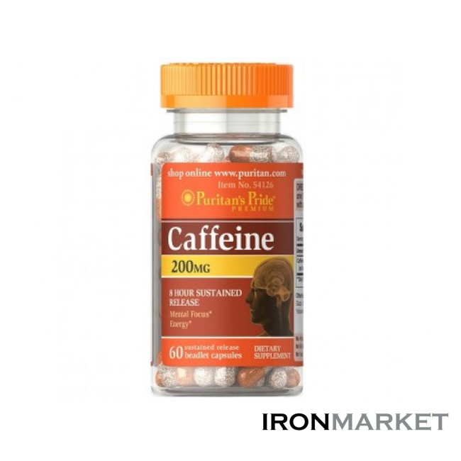 Caffeine 200мг 8-Часового высвобождения (60 капсул)