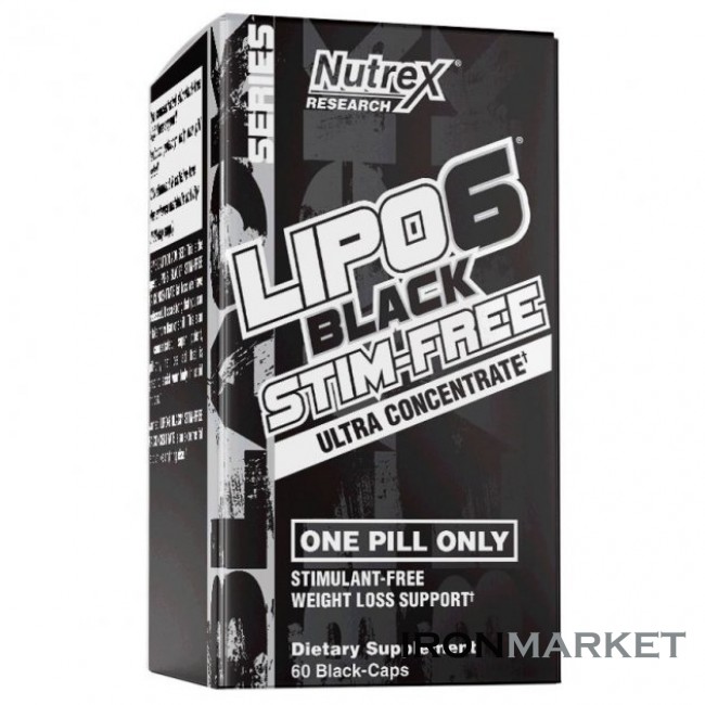 Жиросжигатель LIPO 6 BLACK UC STIM-FREE (60 капсул)