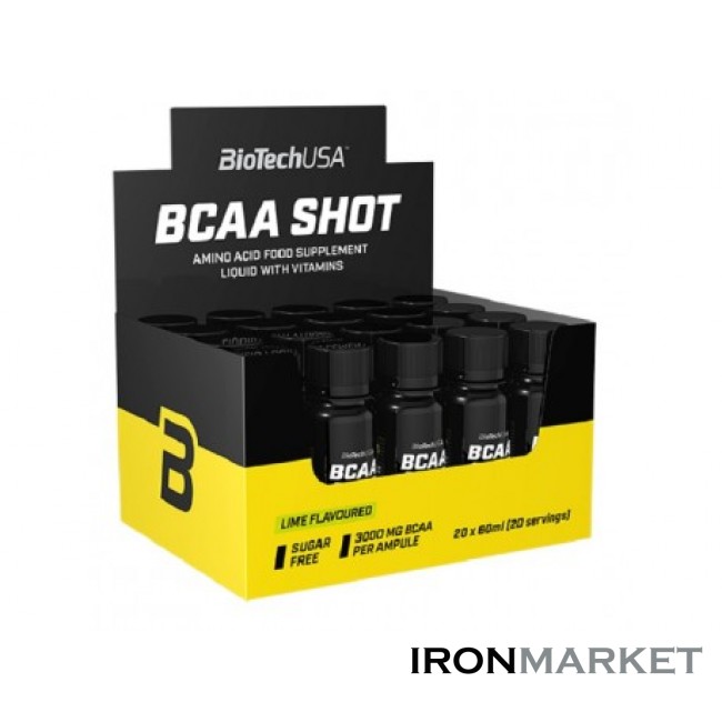 BCAA Shot ZERO Biotech USA (20 шт по 60 мл)