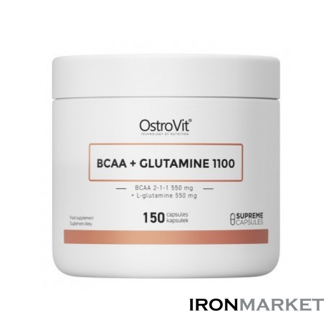 BCAA+GLUTAMINE 1100мг Ostrovit (150 капсул)