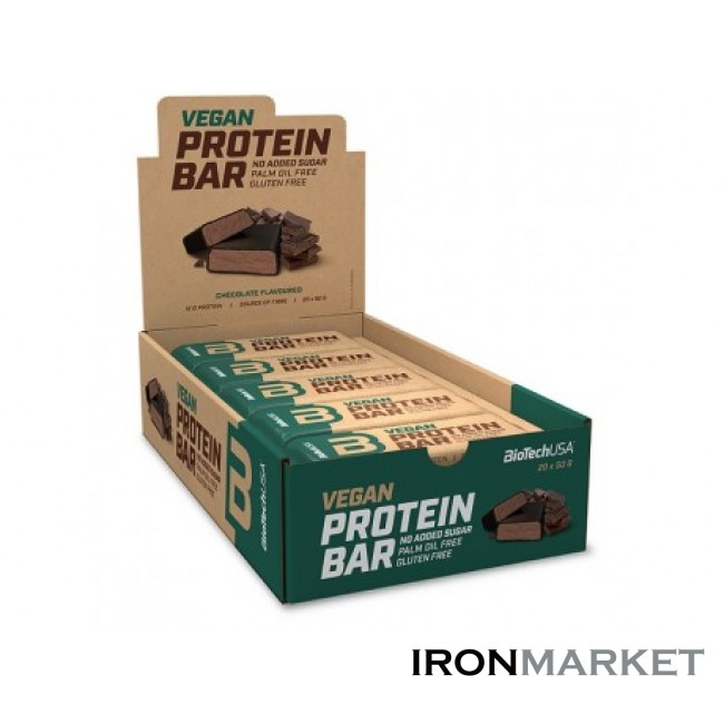 Упаковка Батончиков Vegan Bar BioTech USA (20 шт)