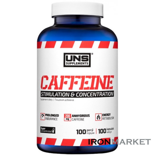 Caffeine 200 мг 100 капсул UNS