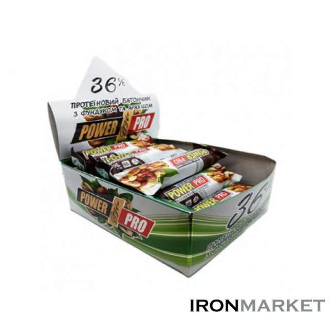 Батончики 36% с Цельным орехом 60 грамм (20шт)