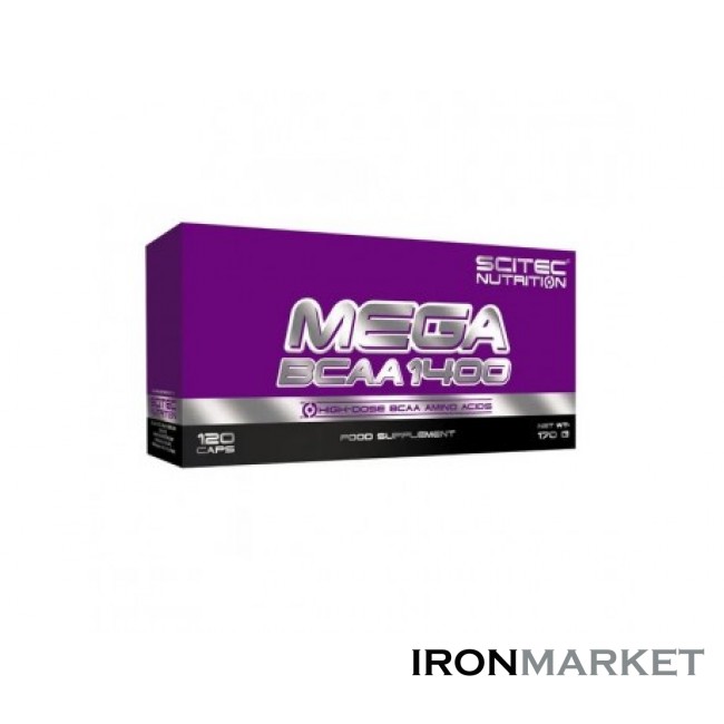 MEGA BCAA 1400 Scitec Nutrition (120 капсул)