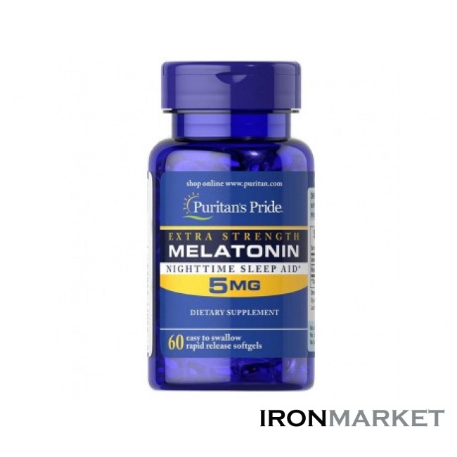 Melatonin 5 мг Puritan Pride (60 капсул)