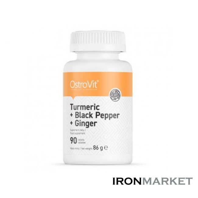 Turmeric + Black Pepper + Ginger Ostrovit (90 таблеток)