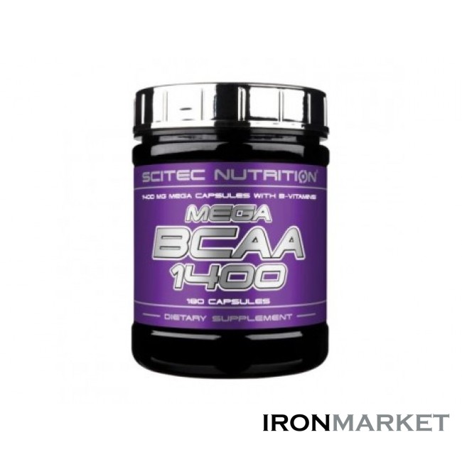 MEGA BCAA 1400 Scitec Nutrition (180 капсул)