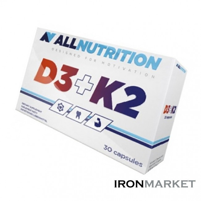 AllNutrition Vit D3+K2 30 капсул