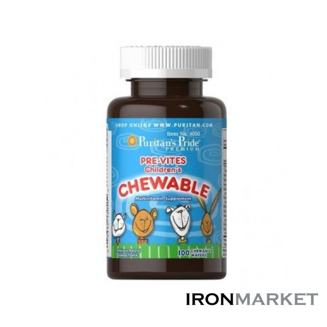 Детские Мультивитамины Pre-Vites Puritan`s Pride (100 штук)