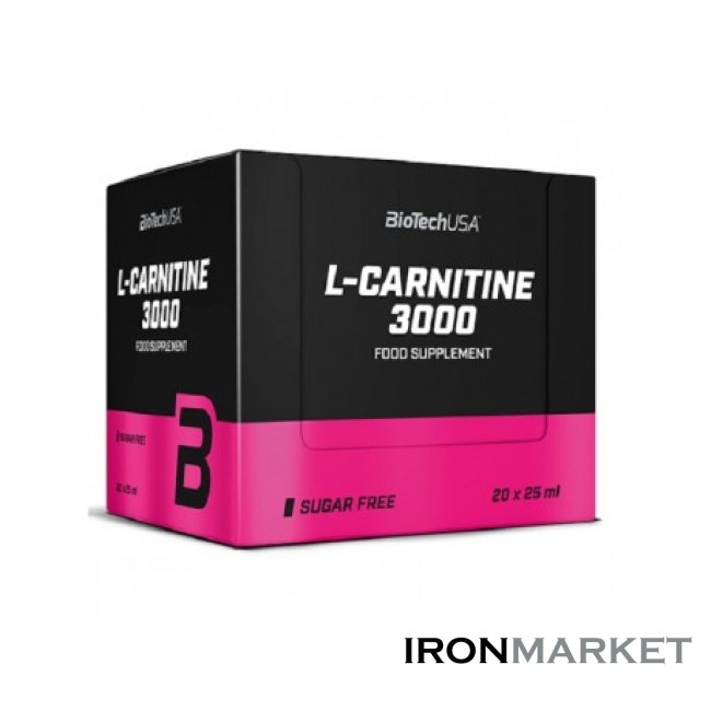 Жиросжигатель L-Carnitine 3000 BioTech USA в ампулах 20 шт по 25 мл