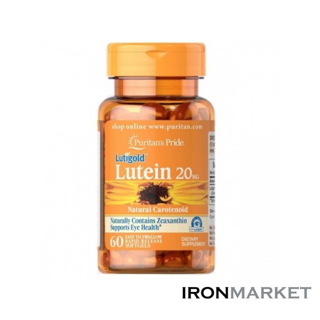 Лютеин для зрения Lutein with Zeaxanthin 20мг (60 капсул)