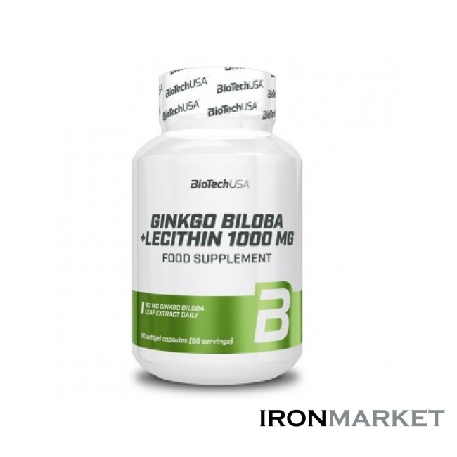 Ginkgo Biloba + Lecithin BioTech USA (90 капсул)