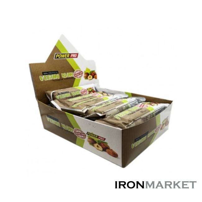 Батончики VEGAN BAR Power Pro 60 грамм (20 штук)