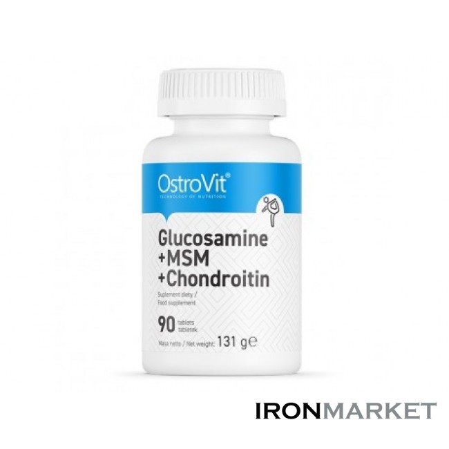 Хондропротектор Glucosamine+MSM+Chondroitin OstroVit (90 таблеток)