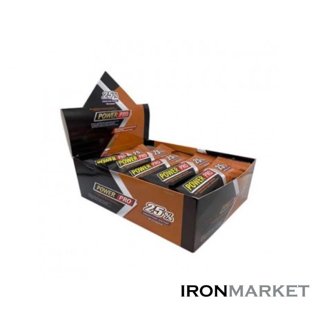 Батончики Протеиново-Углеводные 25% Какао Power Pro 60 грамм (20 шт)