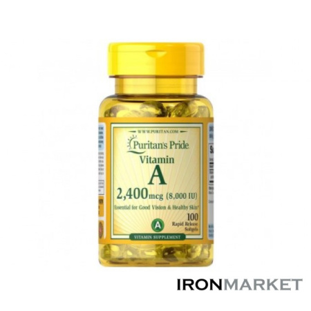 Vitamin A 8000 IU 2400 мкг (100 капсул)