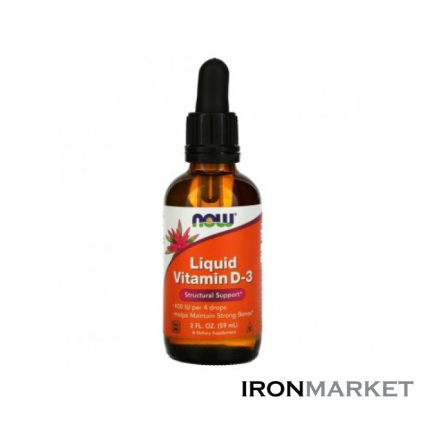 Жидкий Vitamin D3 400 Now Foods (60 мл)