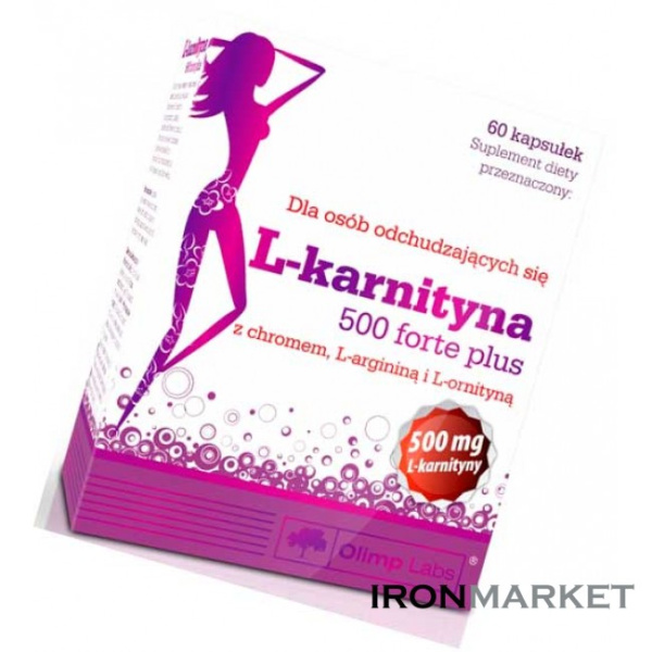 L carnitine 500 forte plus Olimp 60 капсул