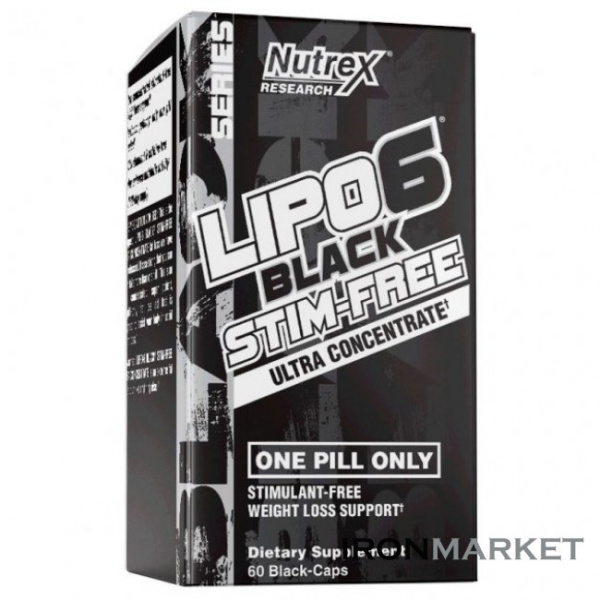 Жиросжигатель LIPO 6 BLACK UC STIM-FREE (60 капсул)
