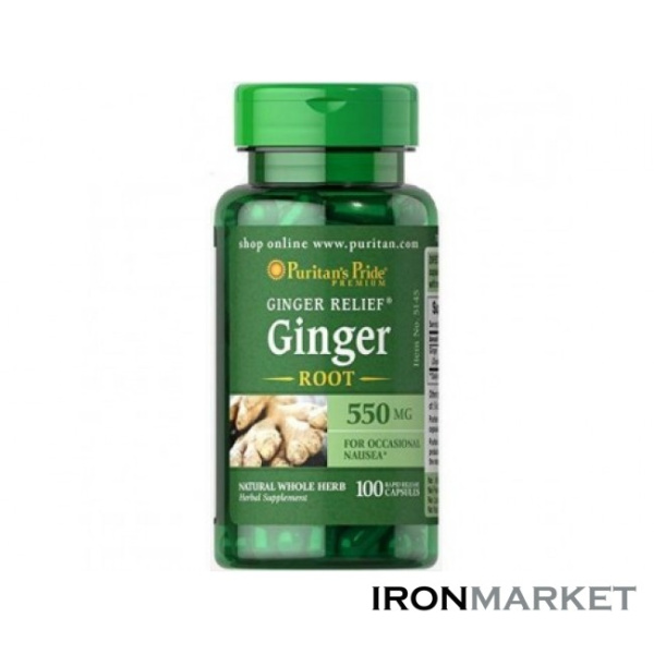 Ginger Root 550мг Puritan's Pride (100 капсул)