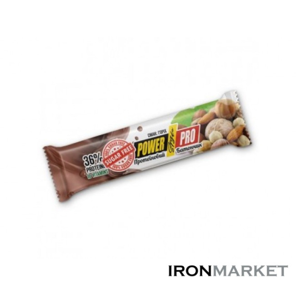 Батончик 32% белка с Цельным орехом без сахара 60 грамм