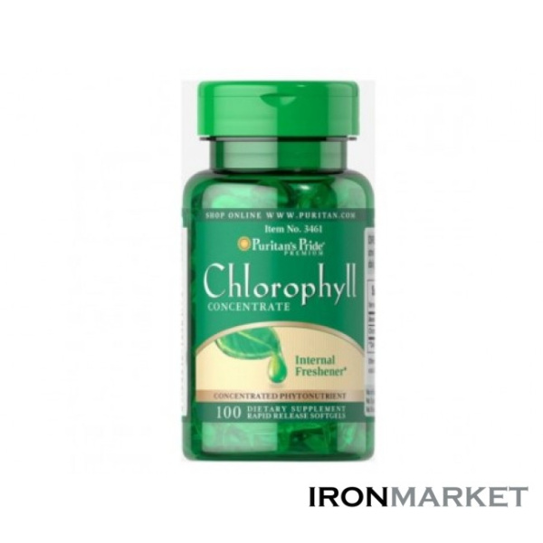 Хлорофилл 50мг Puritan Pride (100 капсул)