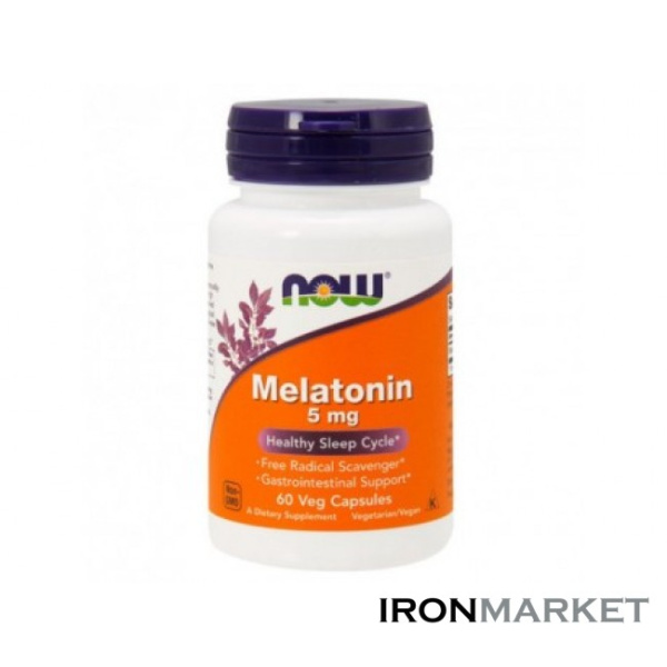 Melatonin 5 мг Now Foods (60 капсул)