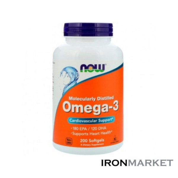 Omega-3 1000 mg Now Foods (200 капсул)