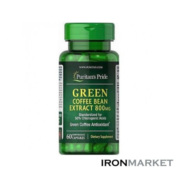Green Coffee Bean Extract 800 мг Puritan's Pride (60 капсул)