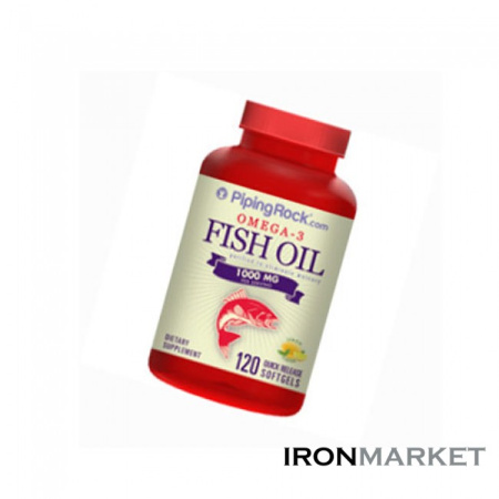 Omega-3 Fish Oil 1000 мг 120 Softgels Piping Rock
