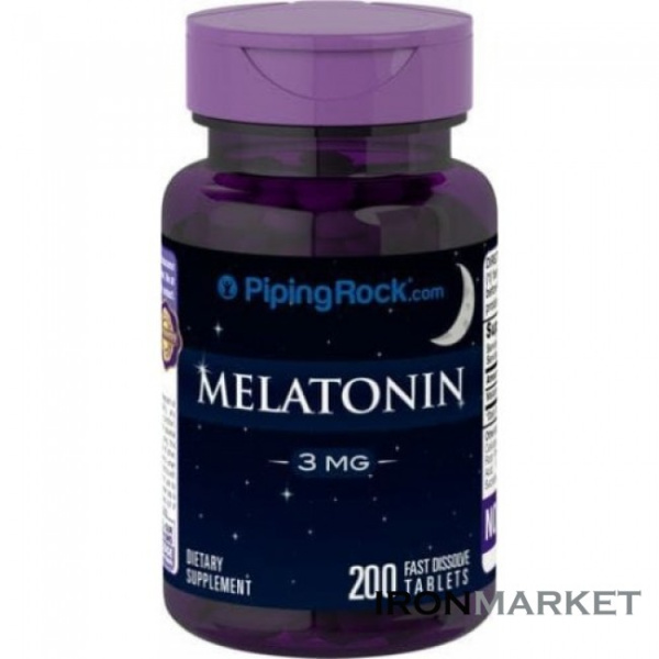 Melatonin 3 мг 200 таблеток Piping Rock