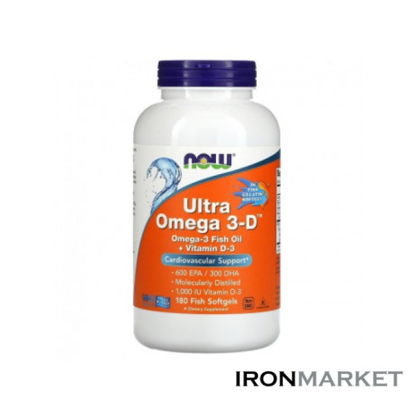 Ultra Omega 3D NOW Foods (180 капсул)