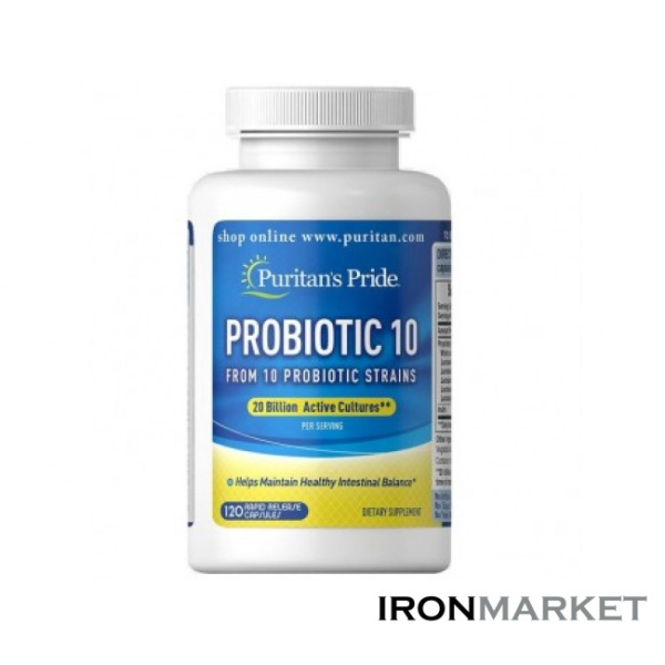Probiotic-10 Puritan's Pride (120 капсул)