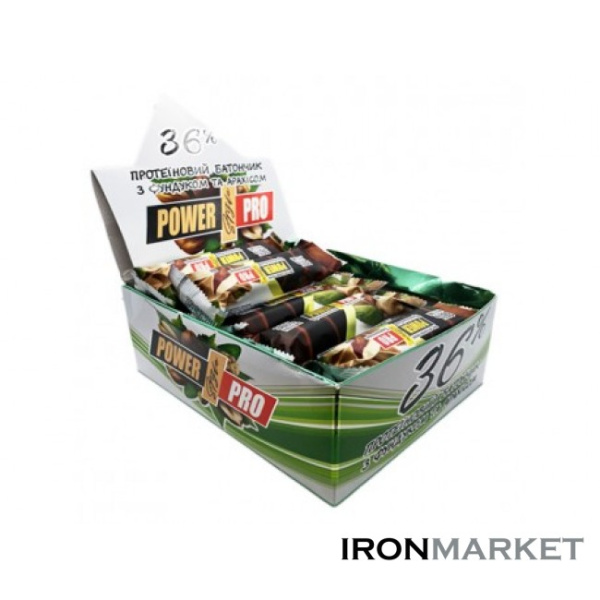 Батончики 36% Фисташковое пралине 60 грамм (20 шт)