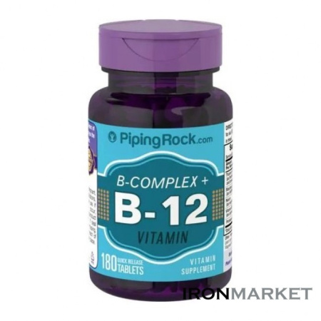 B Complex Plus Vitamin B-12 180 таблеток Piping Rock
