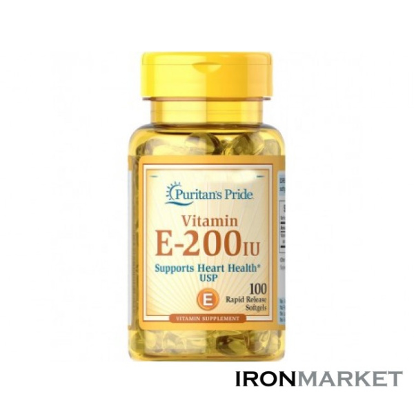 Vitamin E 200IU Puritan's Pride (100 капсул)