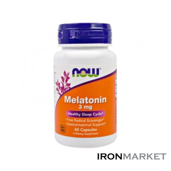 Melatonin 3 мг Now Foods (60 капсул)