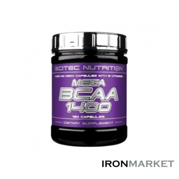 MEGA BCAA 1400 Scitec Nutrition (180 капсул)