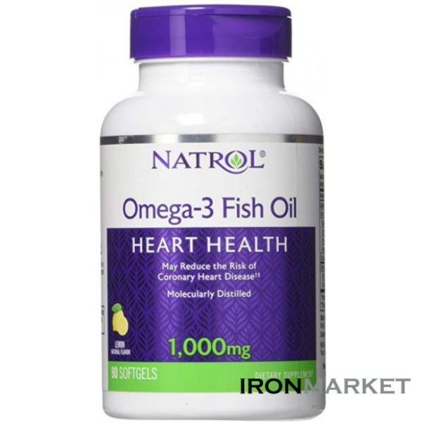 Natrol Omega-3 1000мг 30% 90 софт гель капсул