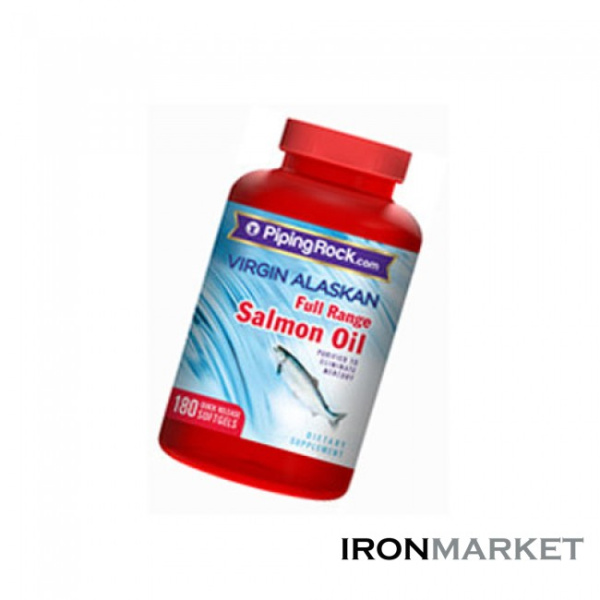 Salmon Oil 1000 mg Omega 3-5-6-7-9 180 Softgels Piping Rock