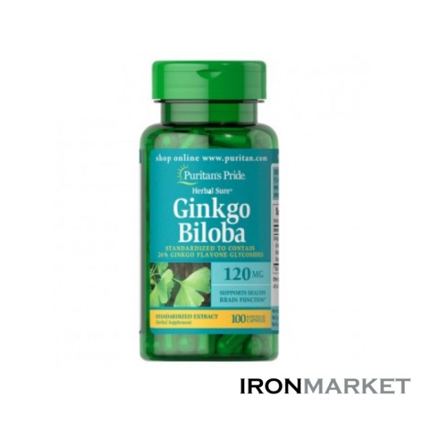 Ginkgo Biloba Standardized Extract 120 мг (100 капсул)